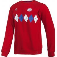 13-14 Bayern Munich Red Long Sleeve Crew Sweatshirt - Click Image to Close